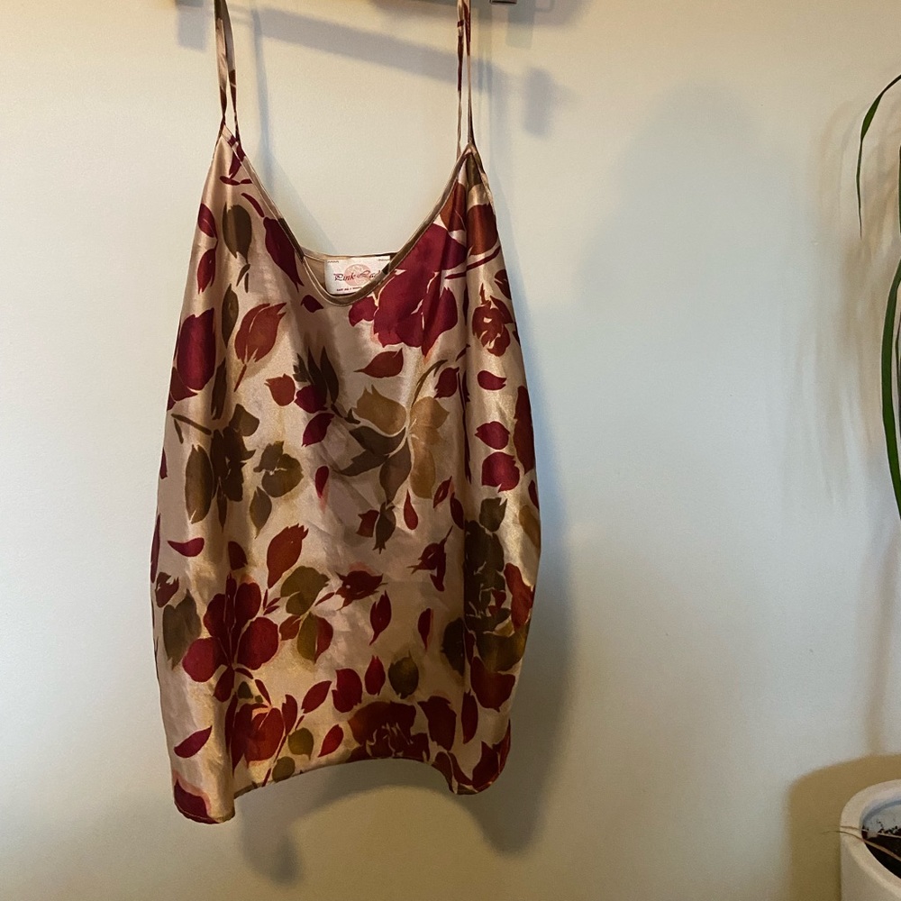 Vintage satin slip tank